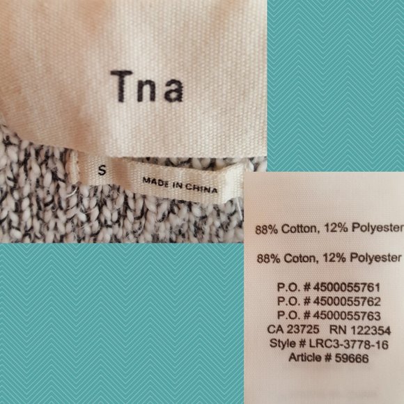 TNA Gray Textured Knit Pullover Clarion Hoodie - Picture 4 of 4